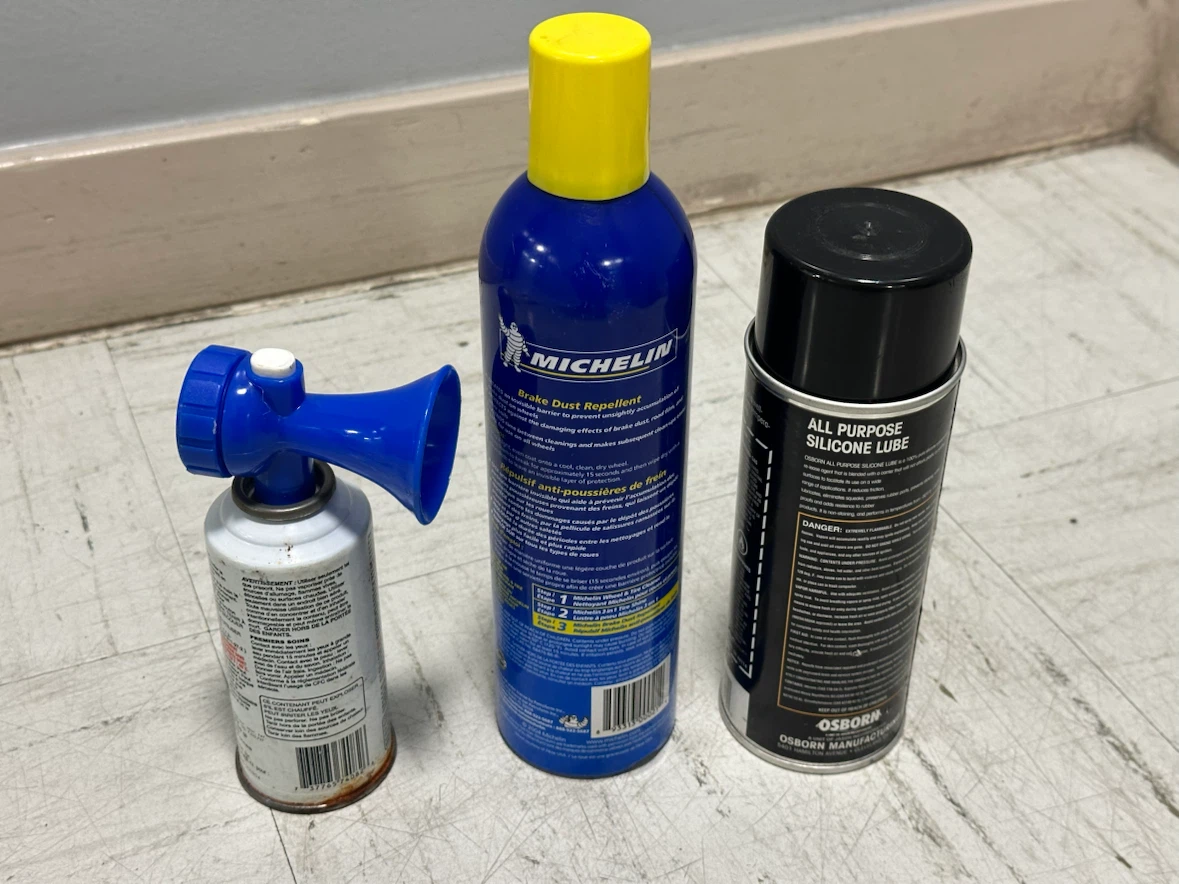 Brake Dust Repellent, Osborn Silicone Lube, and Marine Horn - photo 3