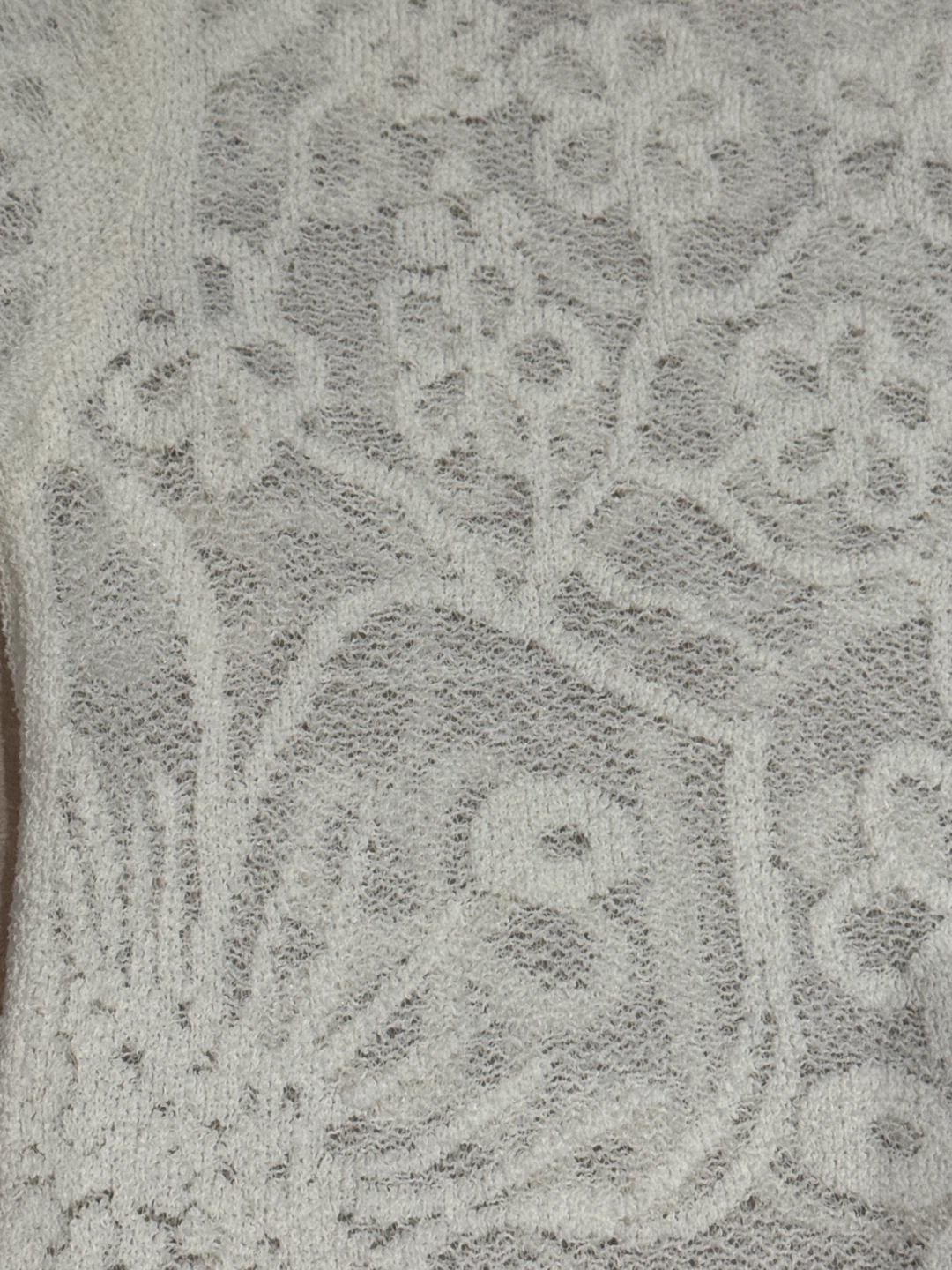 Zara White Floral Lace Long Sleeve Top - M (#2K) - photo 3