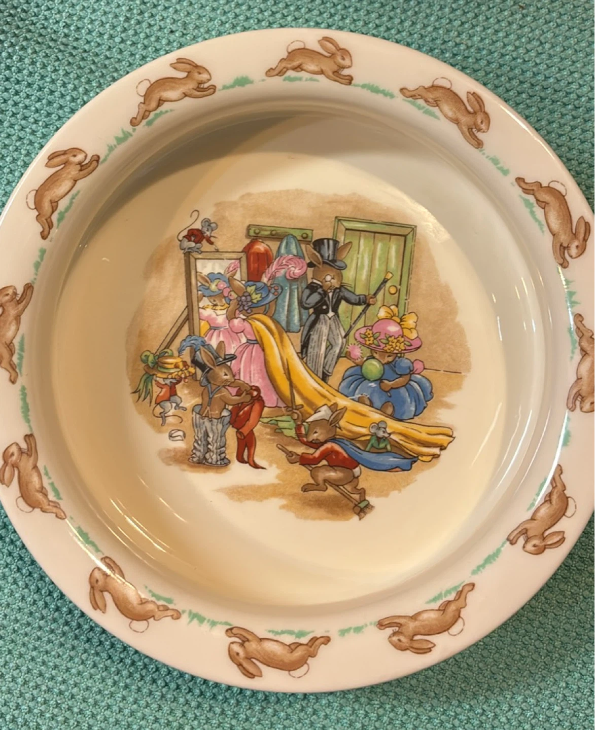 Vintage Royal Doulton Bunnykins “Dressing Up” Bowl