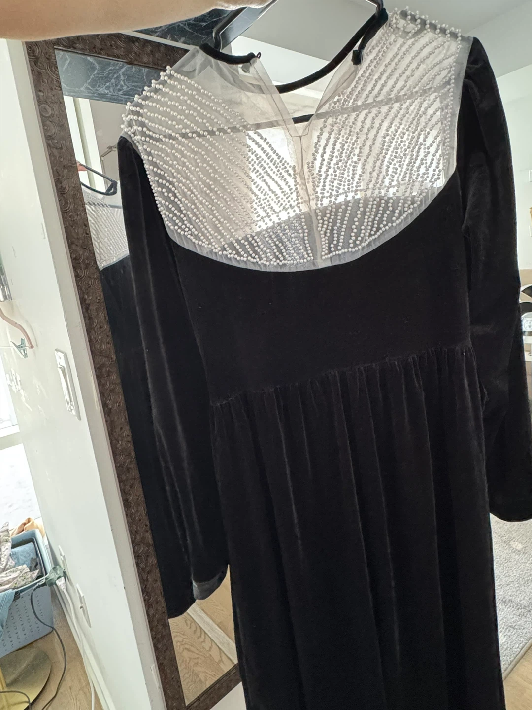 Pearl Velvet Dress
