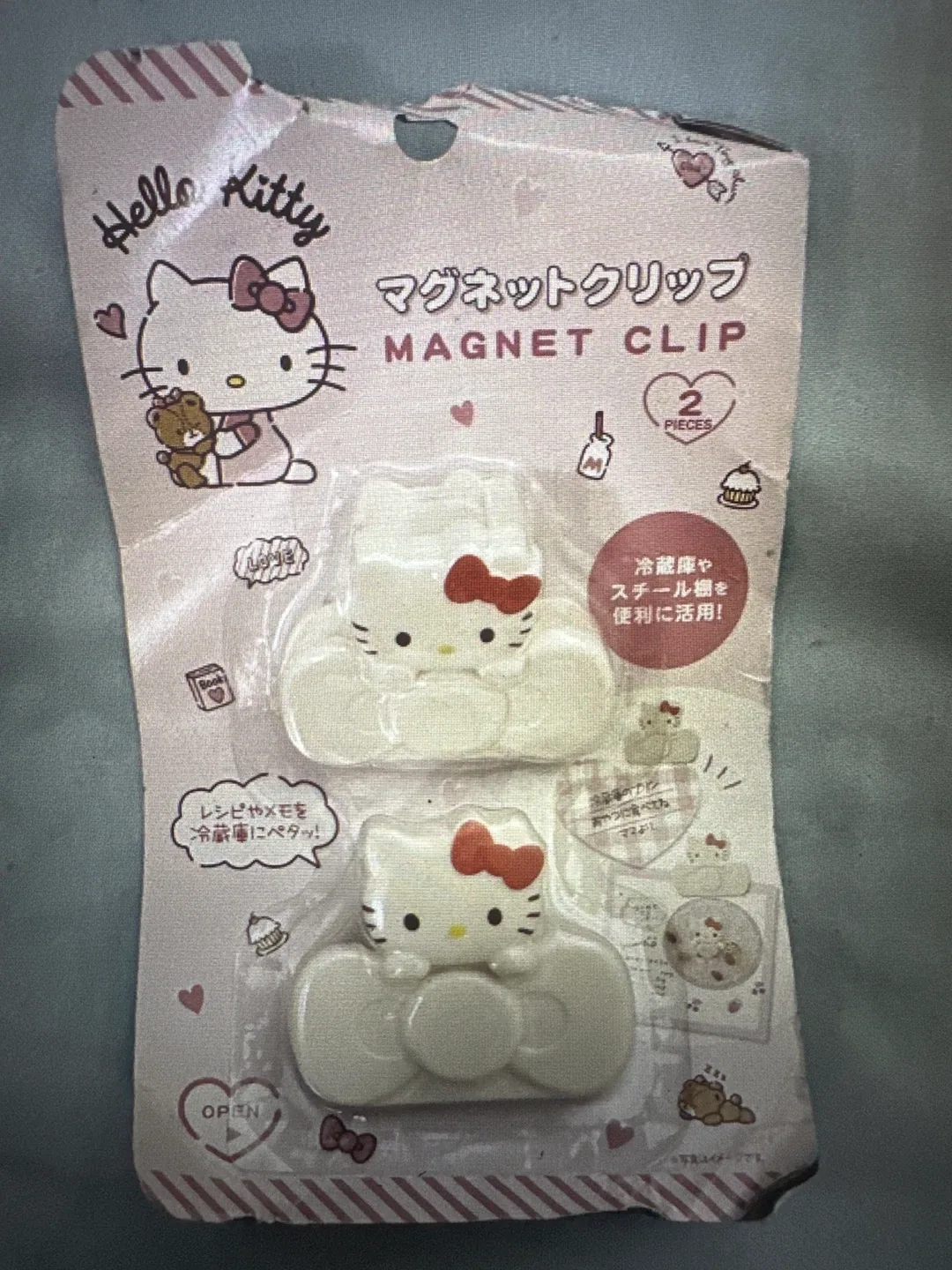 Hello Kitty Magnet Clips, 2-Pack