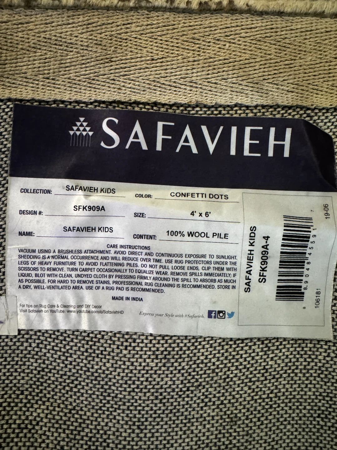 Safavieh Kids Confetti Dots Wool Rug - photo 3