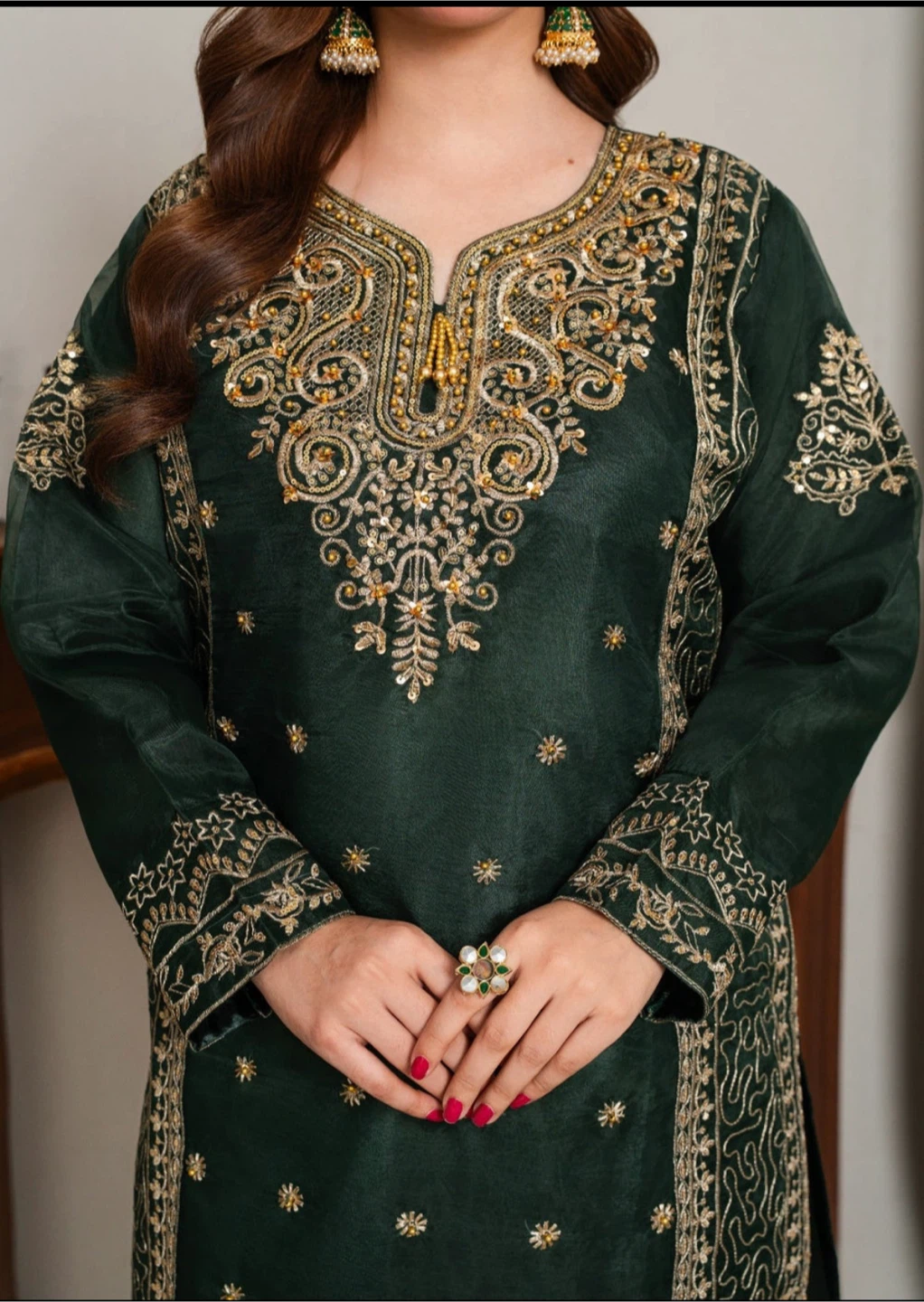 Embroidered 3-Piece Pakistani Suit Set - photo 5
