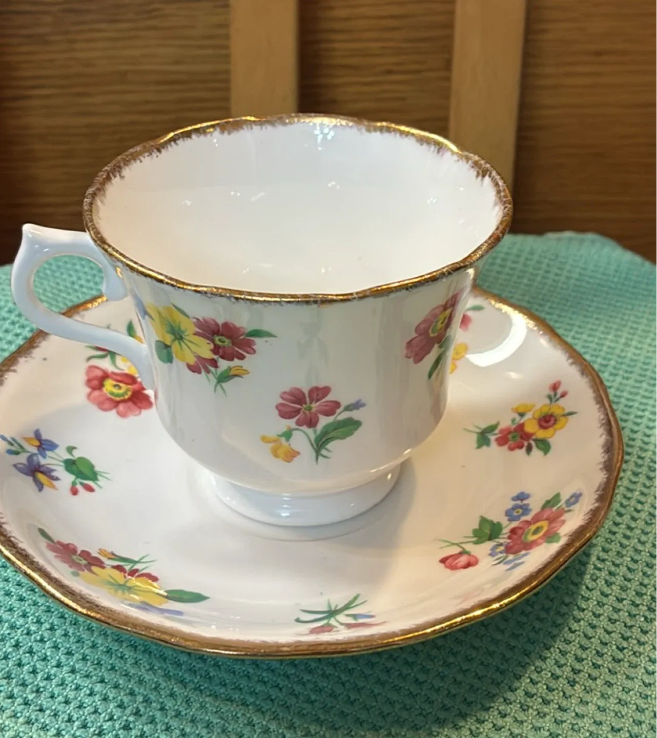 Vintage Vale Bone China Tea Cup and Saucer