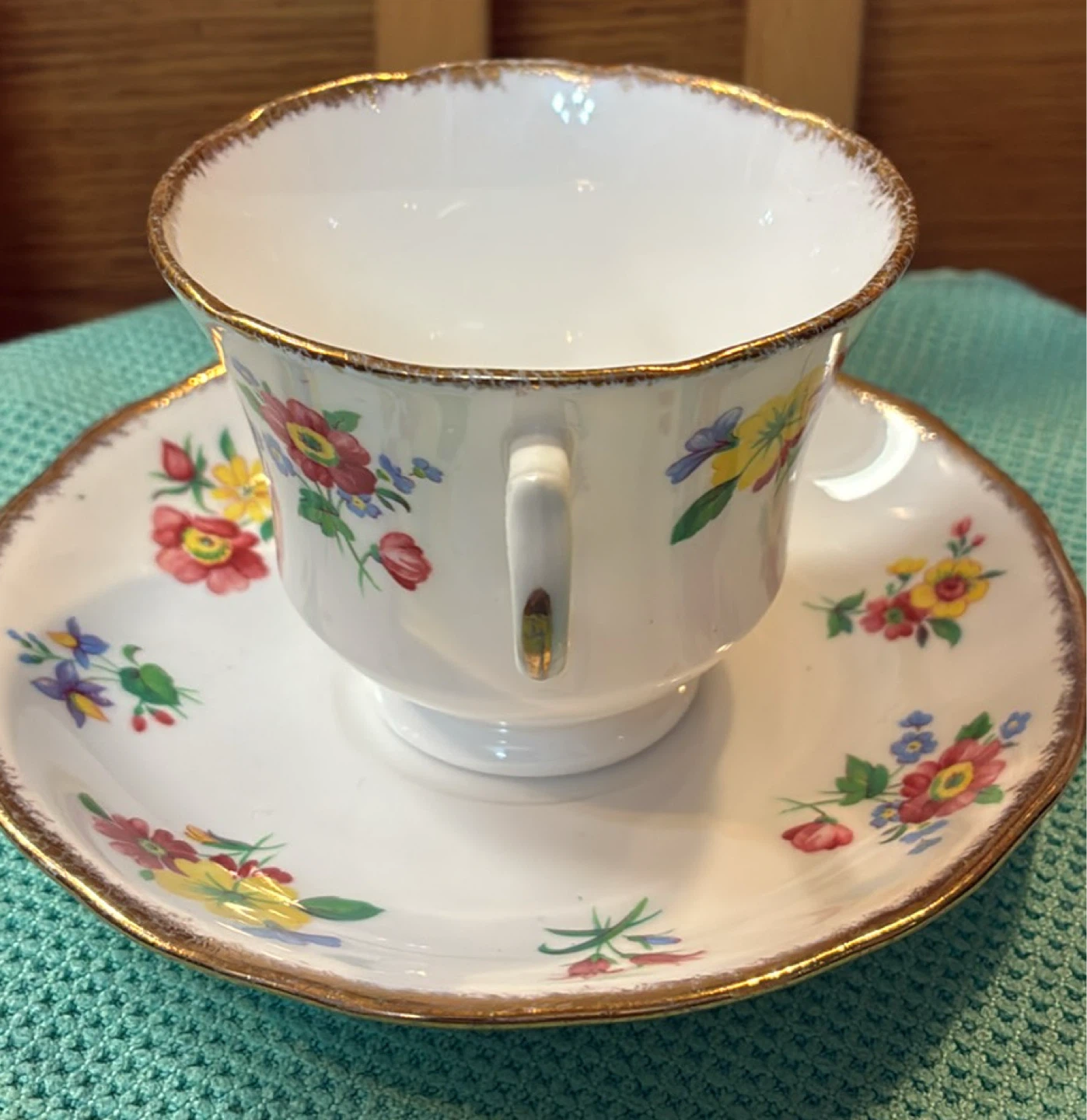 Vintage Vale Bone China Tea Cup and Saucer - photo 2