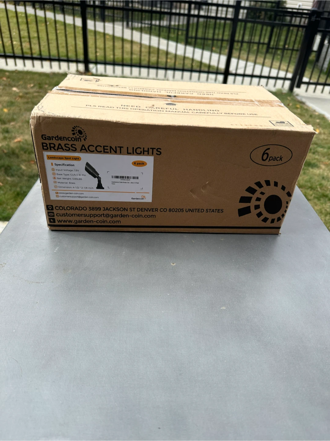 NEW 6-Pack Gardencoin Solid Brass Landscape Spotlights (Kit)