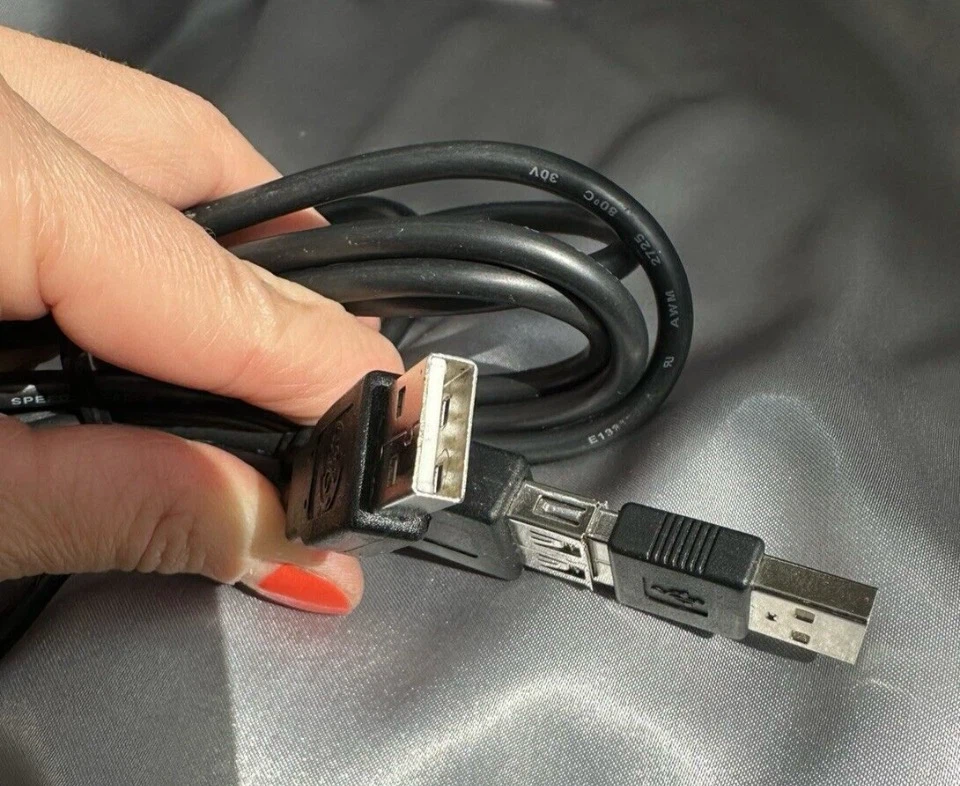 GE USB 6’ 2.0 Male to Female Cable Cord + Female ➡️ Male Adapter - photo 4