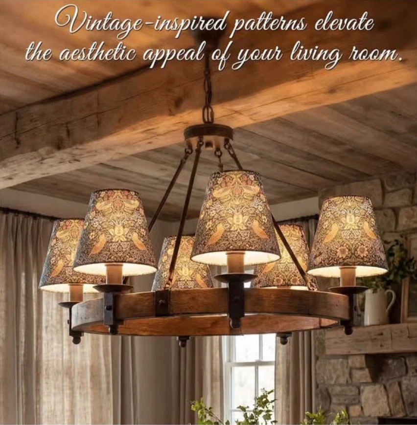 6 Vintage Chandelier Lamp Shades - photo 5