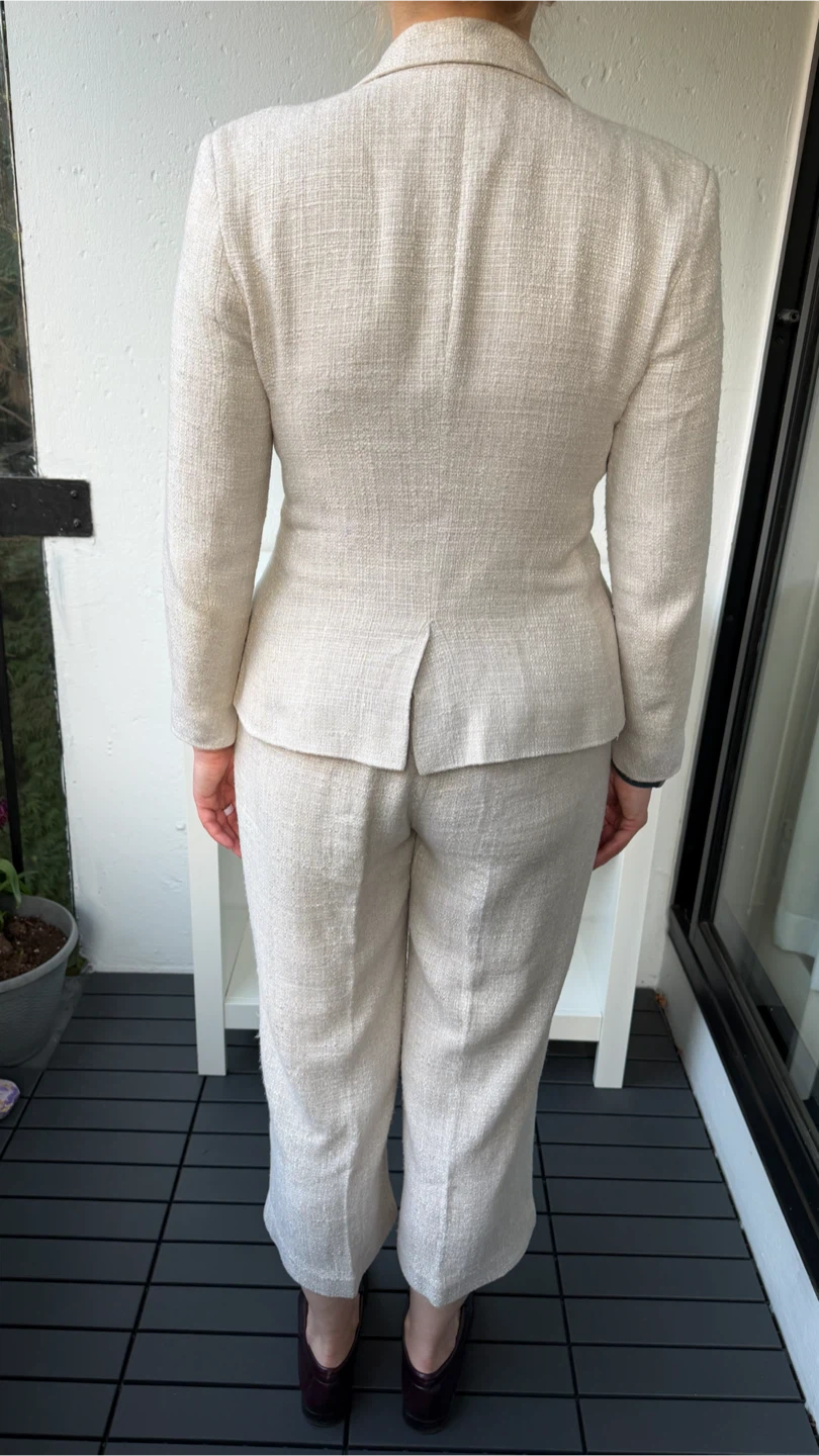 The Fold Beige Tweed Suit (women’s medium)