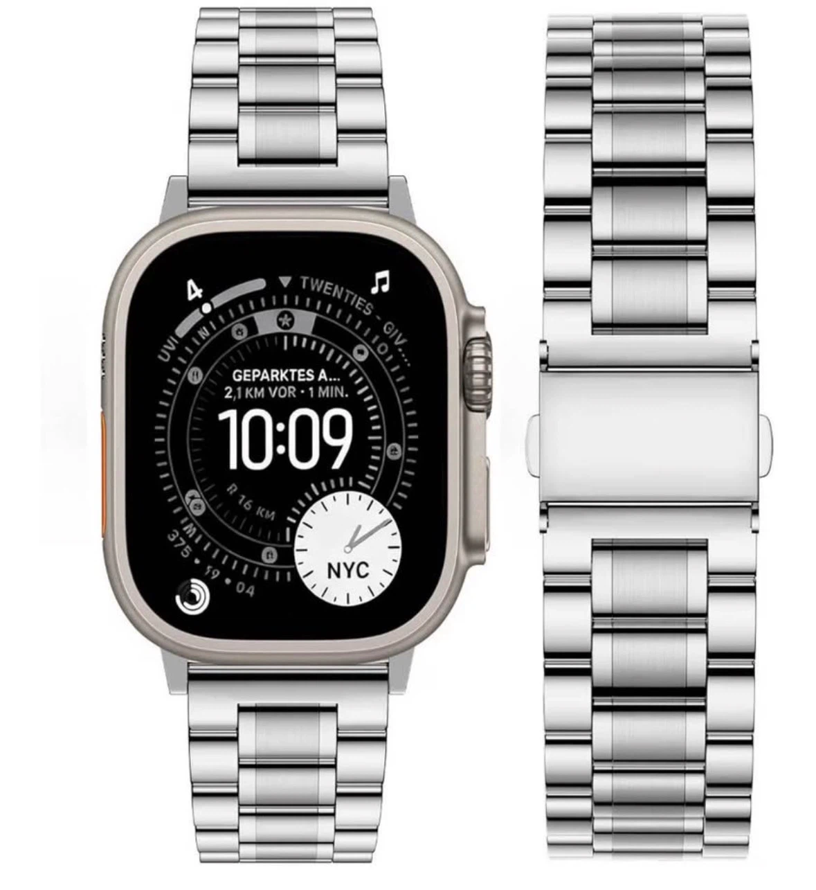 Silver Metal Apple Watch Band - photo 3