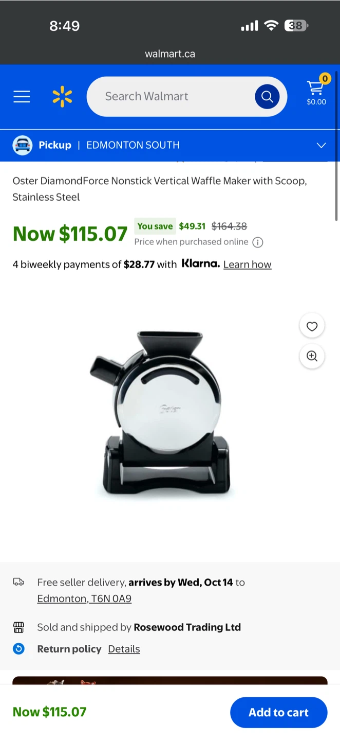 Oster DiamondForce Vertical Waffle Maker - photo 4
