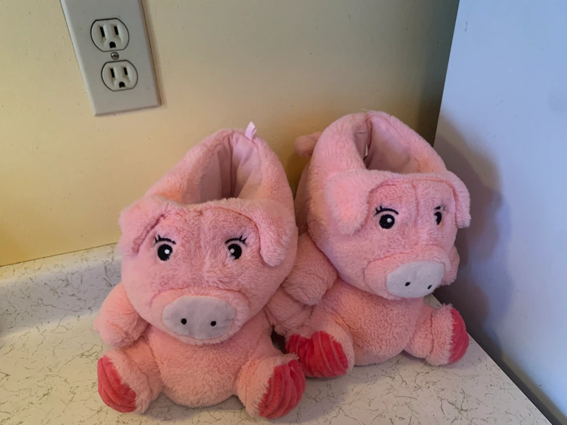 Pink Pig Character Slippers