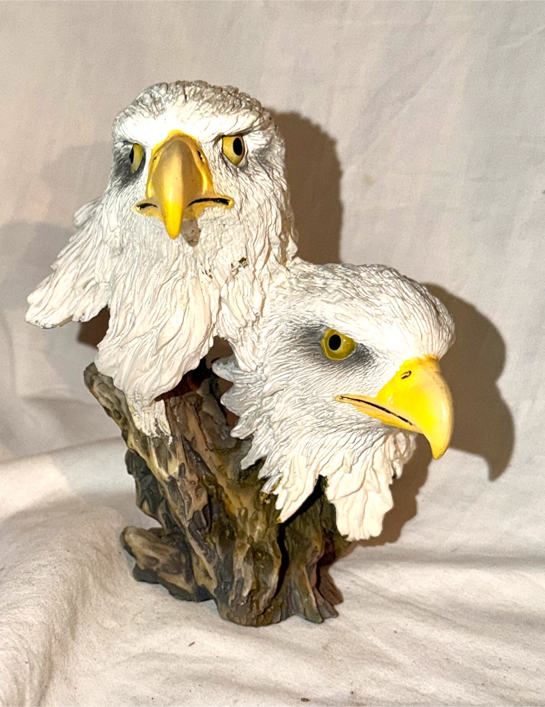 Double bald Eagle Figurine  mini bust