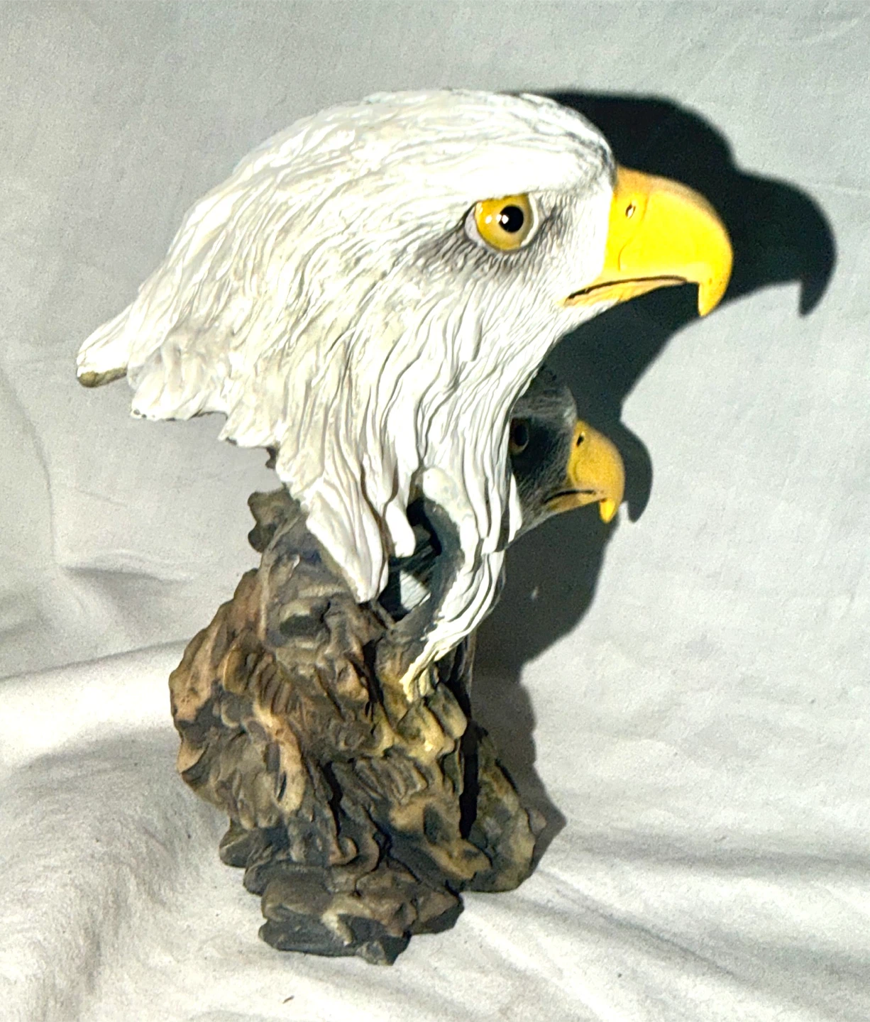 Double bald Eagle Figurine  mini bust - photo 2