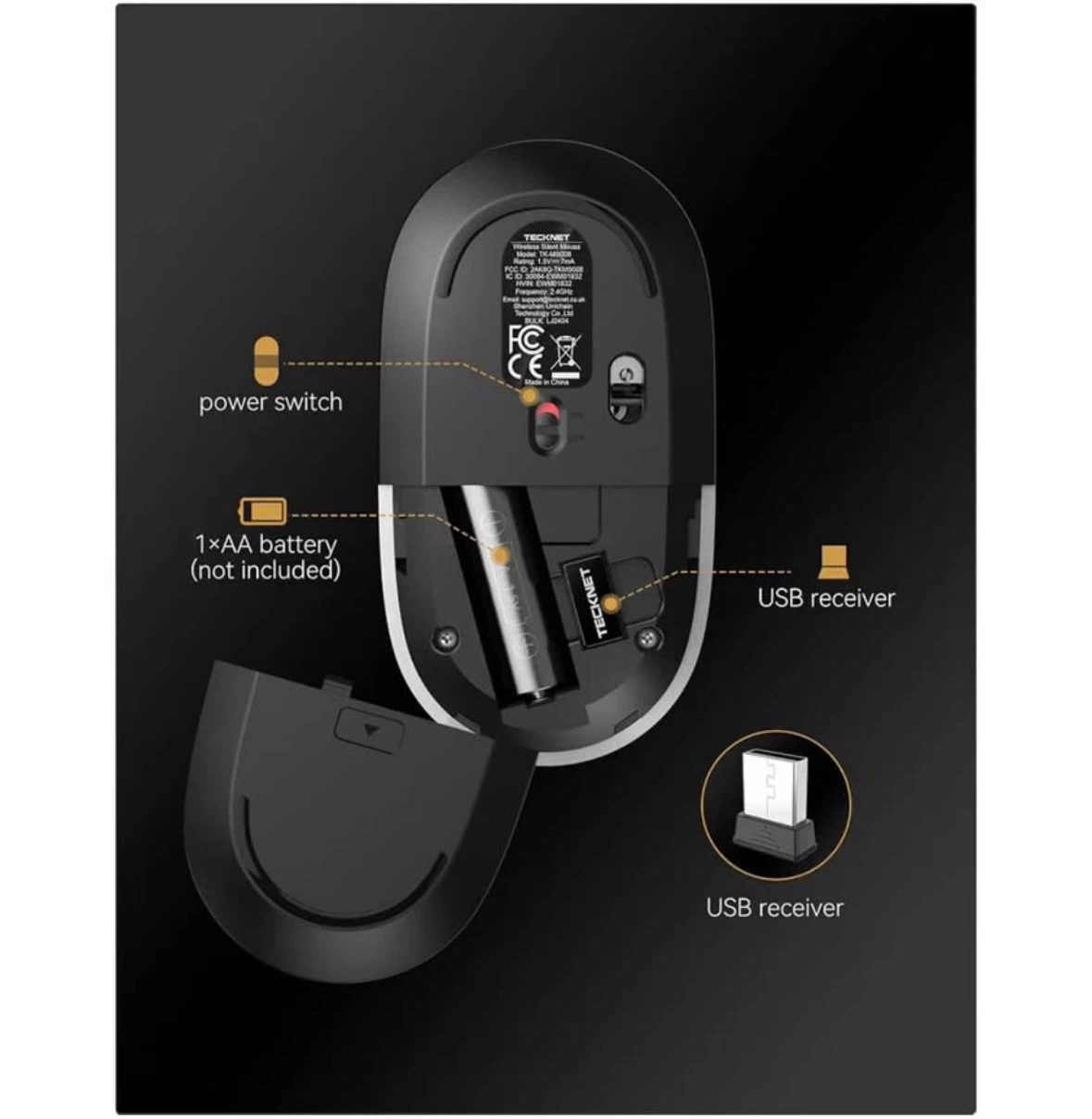 Computer Mouse, Silent Mouse Wireless - photo 4
