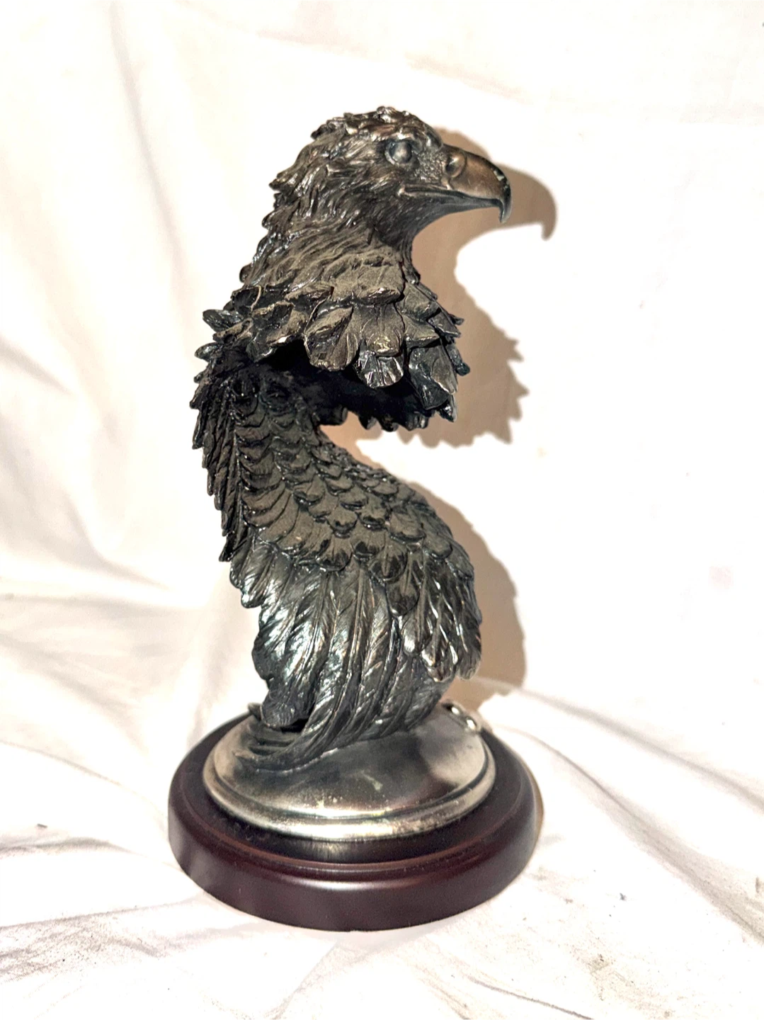 Eagle Statue on Wooden Base