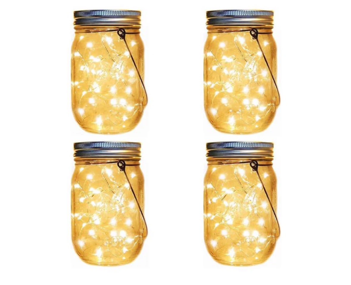 Solar Lanterns Mason Jar Hanging Lights,4 Pack - photo 2