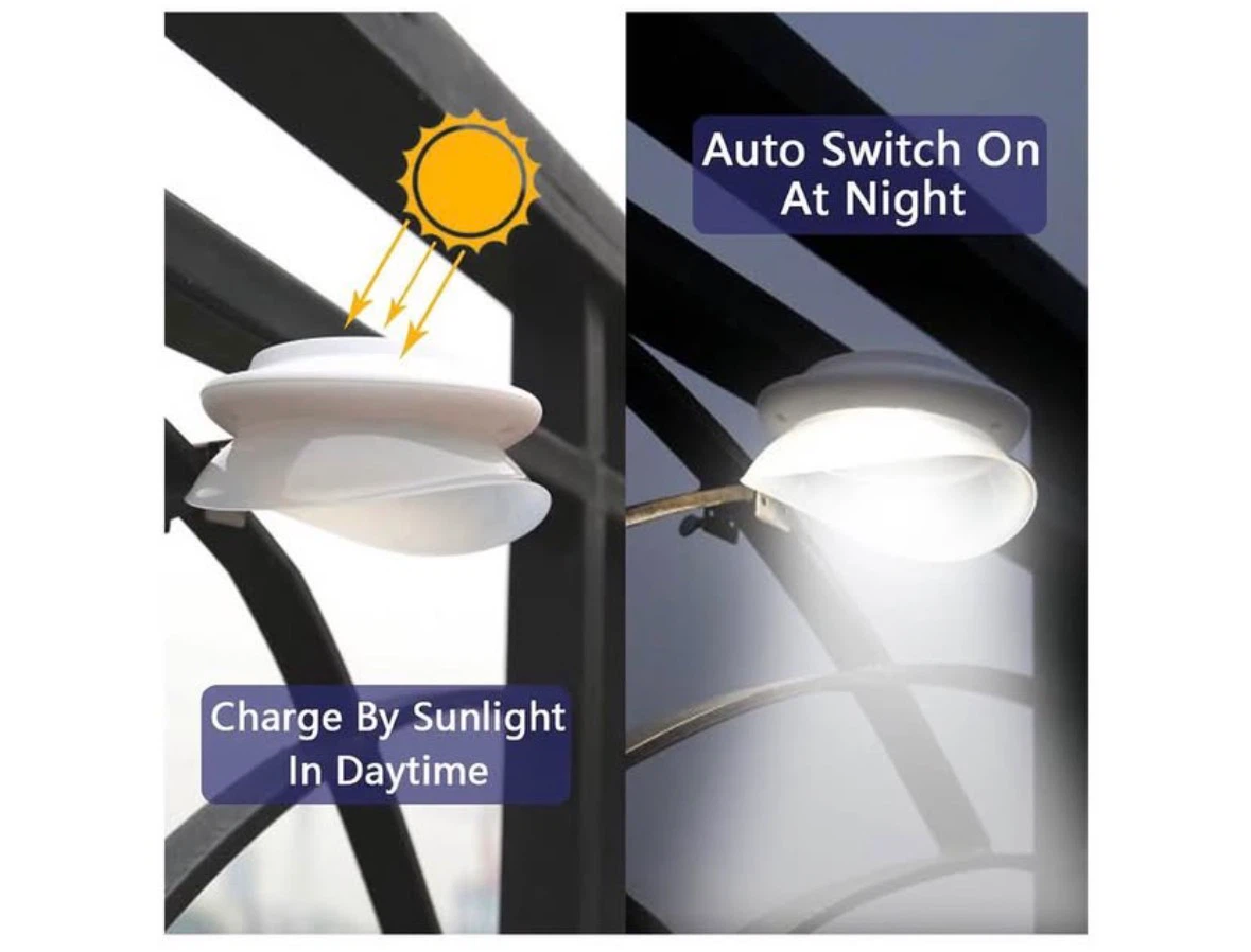 Solar Gutter Lights Outdoor, 9 LED Super Bright, Waterproof - photo 4