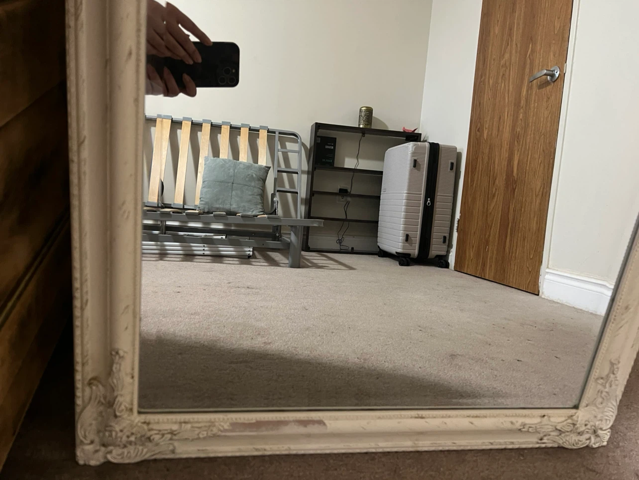 Large White & Gold Framed Mirror - photo 2