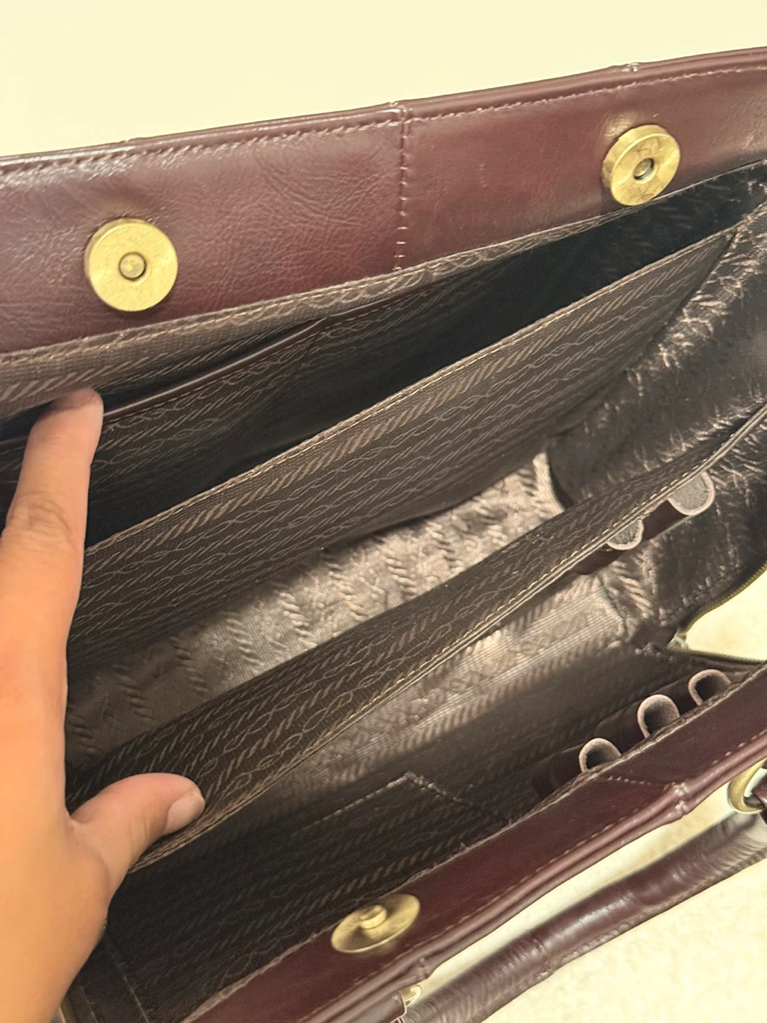 Dark Brown Leather Handbag - photo 5