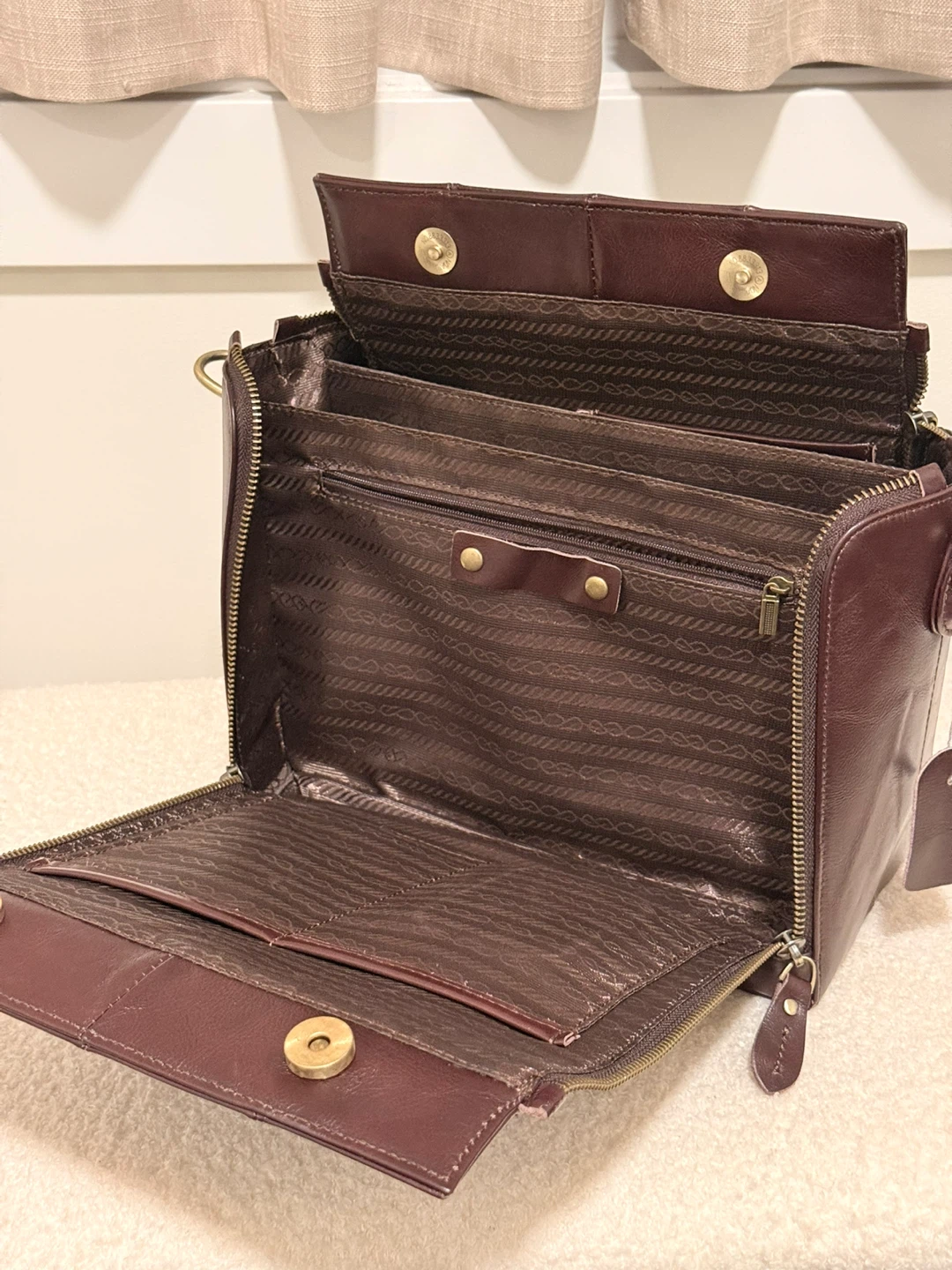 Dark Brown Leather Handbag - photo 3
