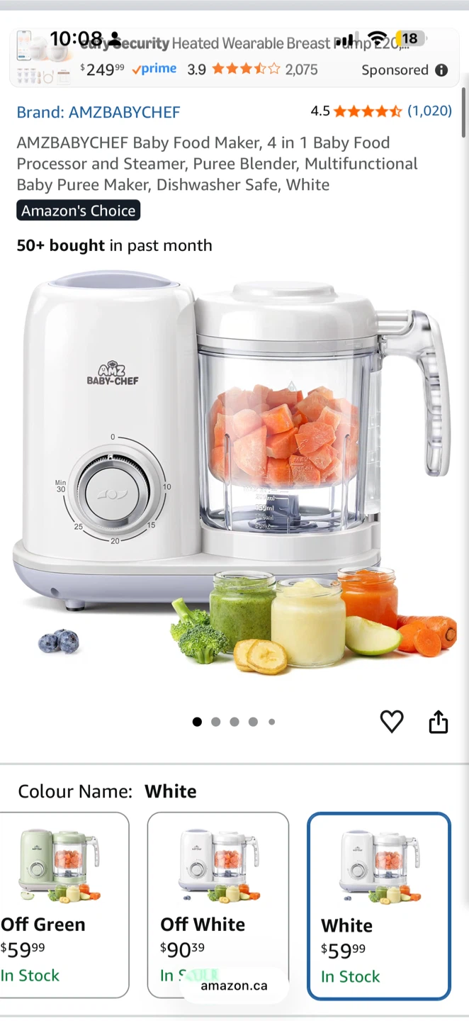 AMZBABYCHEF 4-in-1 Baby Food Maker