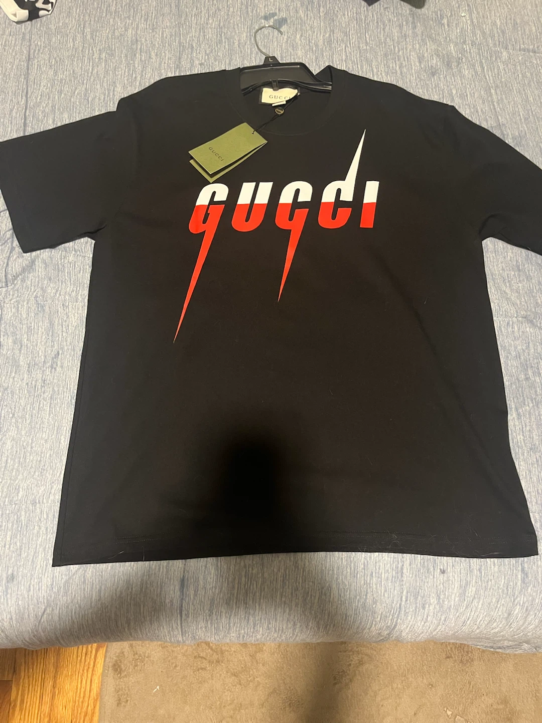 Gucci Black Graphic Logo T-Shirt - photo 2