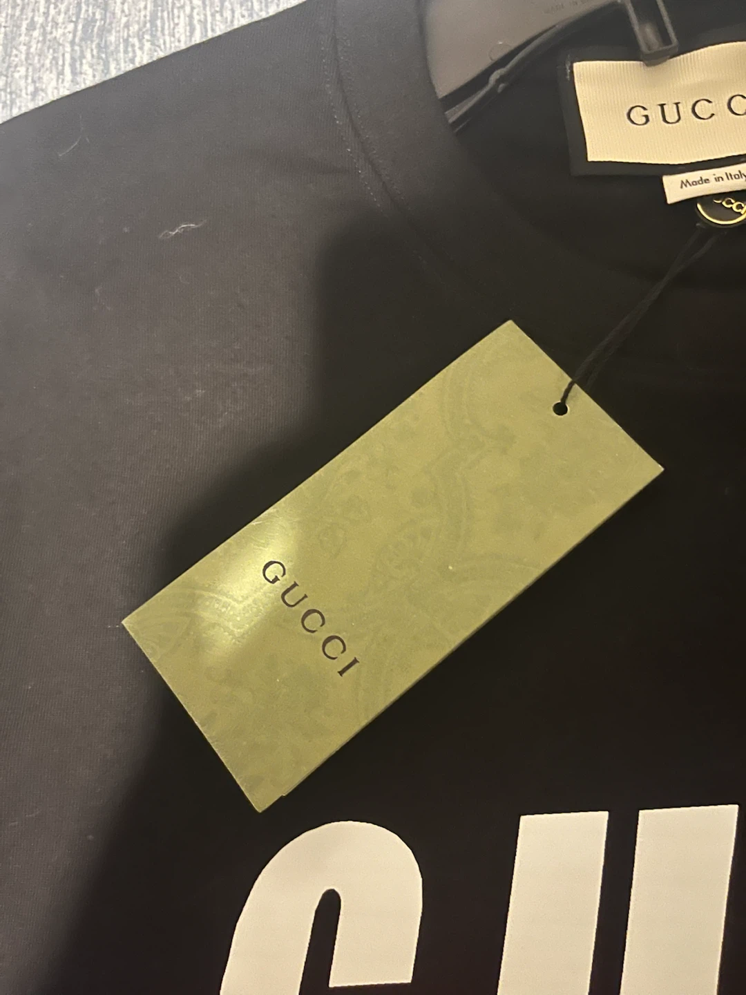 Gucci Black Graphic Logo T-Shirt - photo 4