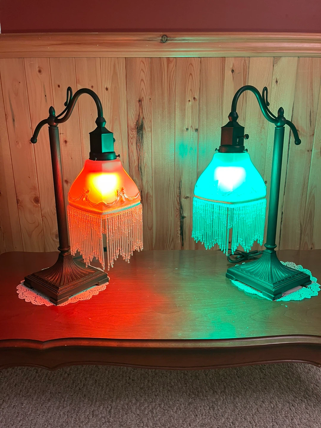 A beautiful stained glass table lamp ($75 per lamp)