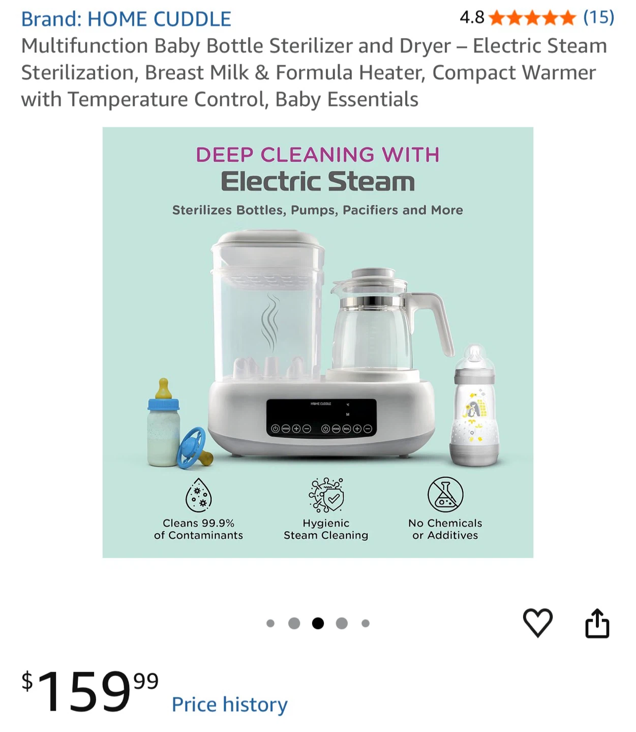 HOME CUDDLE Baby Bottle Sterilizer and Warmer - photo 5