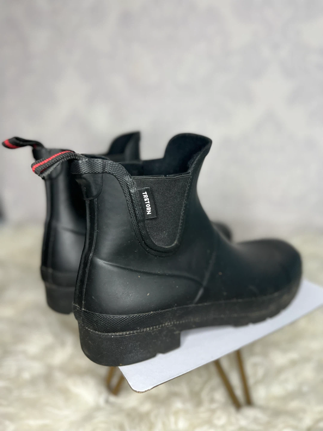 Tretorn Black Rubber Chelsea Rain Boots - photo 5