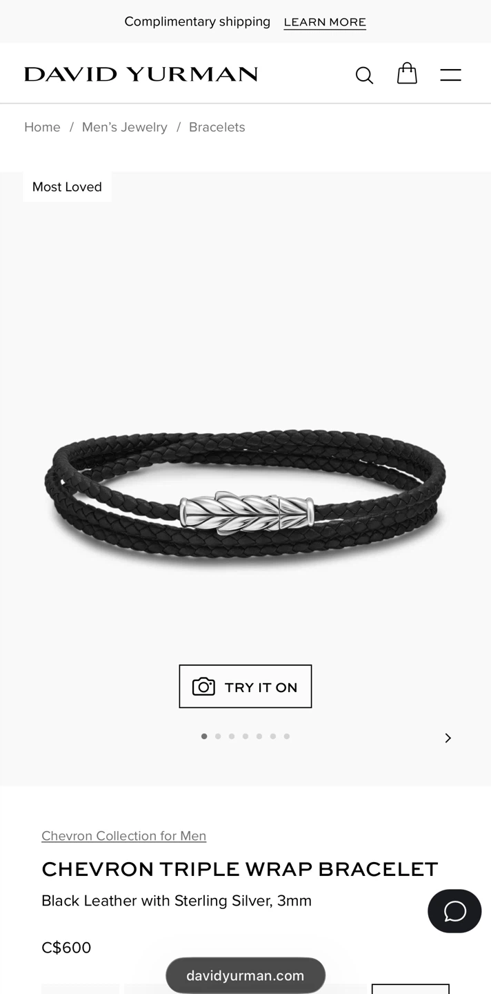 David Yurman Chevron Triple Wrap Bracelet with Silver Accents - photo 5