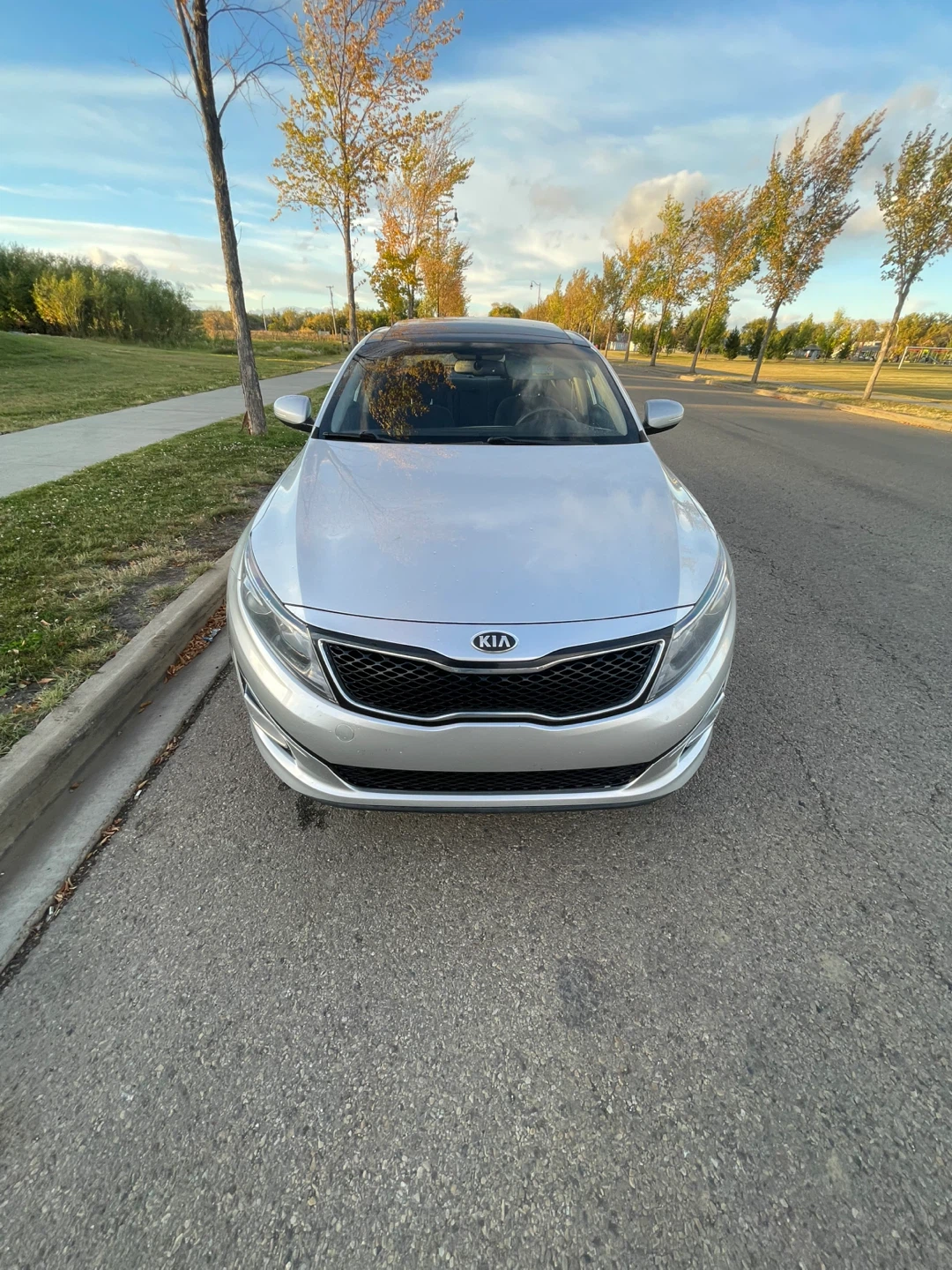 Silver Kia Optima Sedan