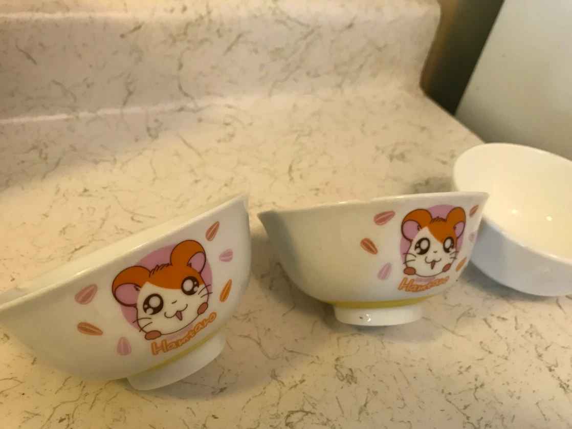 Set of 2 Hamtaro Ceramic Bowls