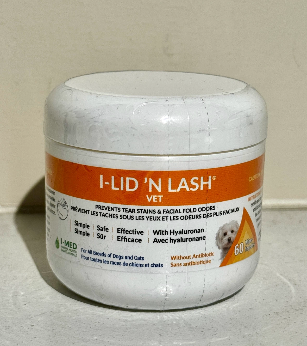 I-LID 'N LASH VET 60 Wipes