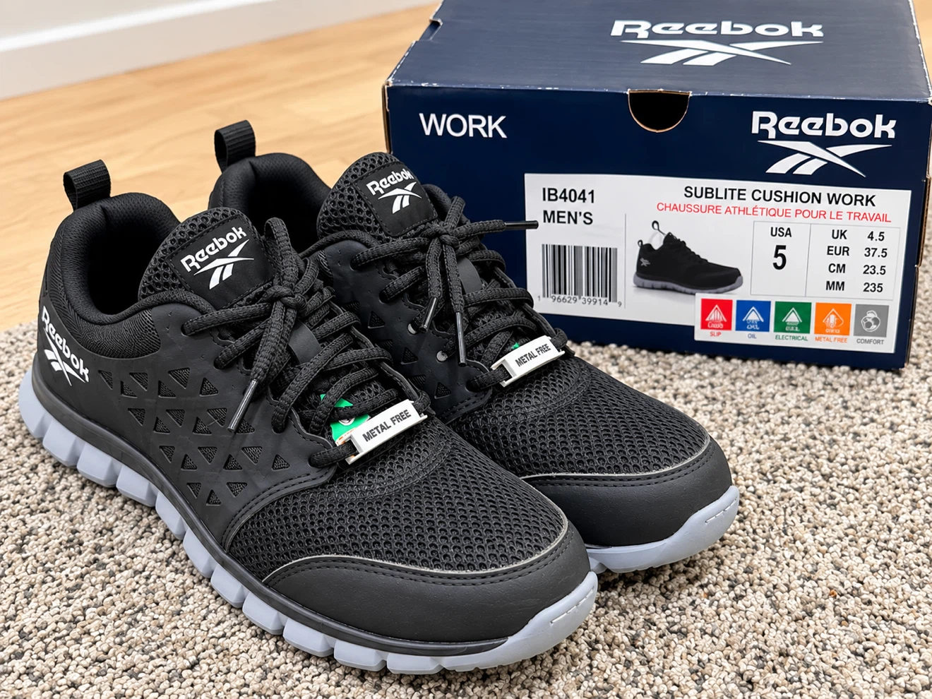 Reebok Sublite Cushion Work Shoes - Men's Size 5