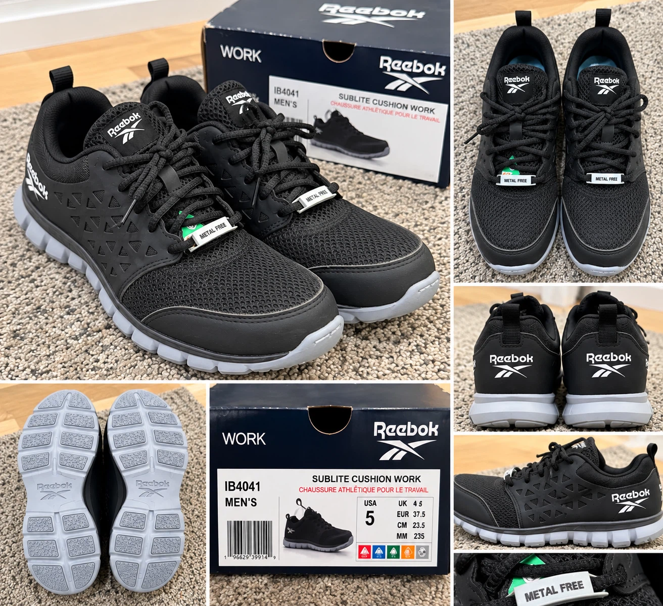 Reebok Sublite Cushion Work Shoes - Men's Size 5 - photo 2