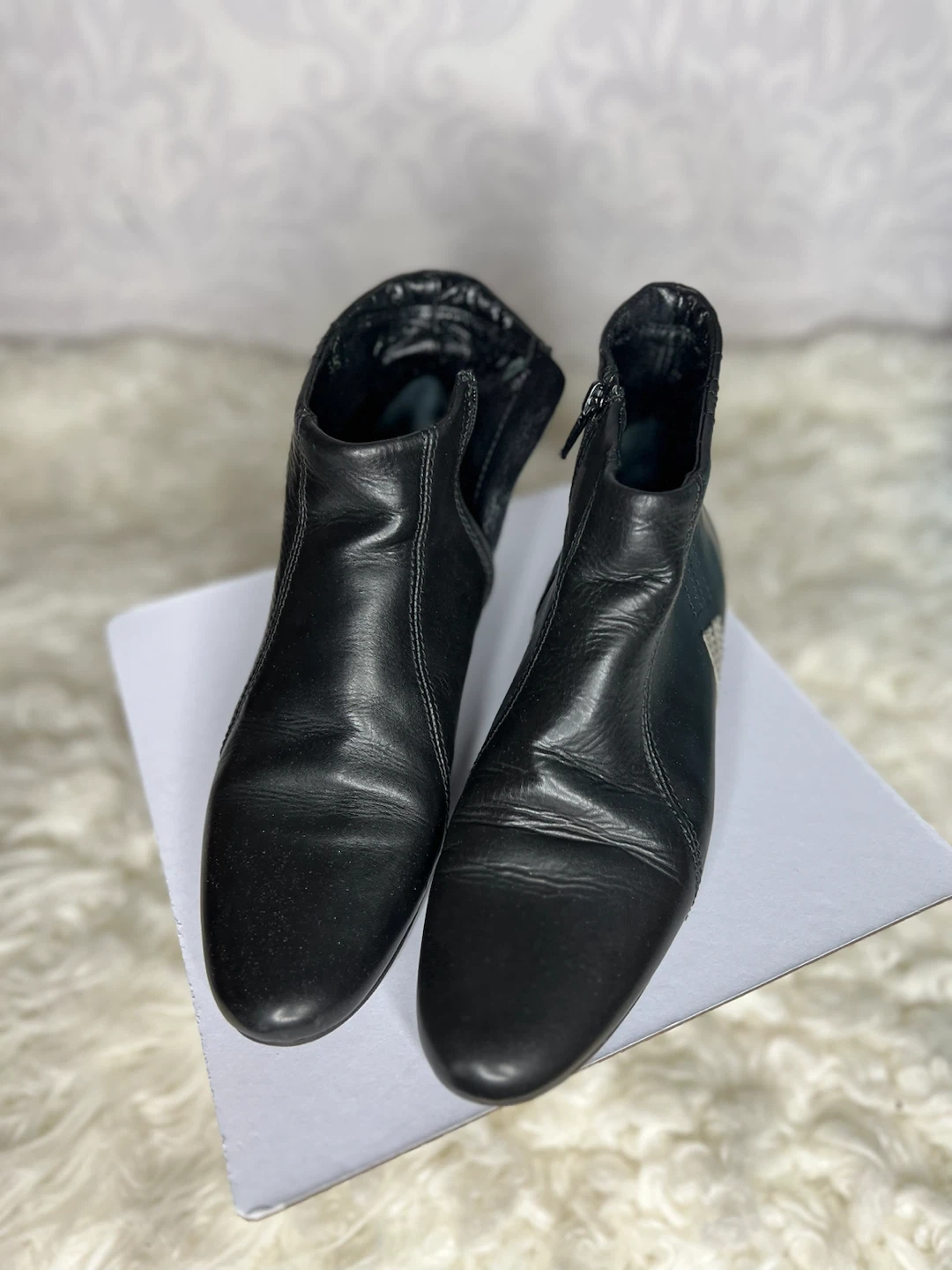 Black Leather Ankle Boots - photo 2