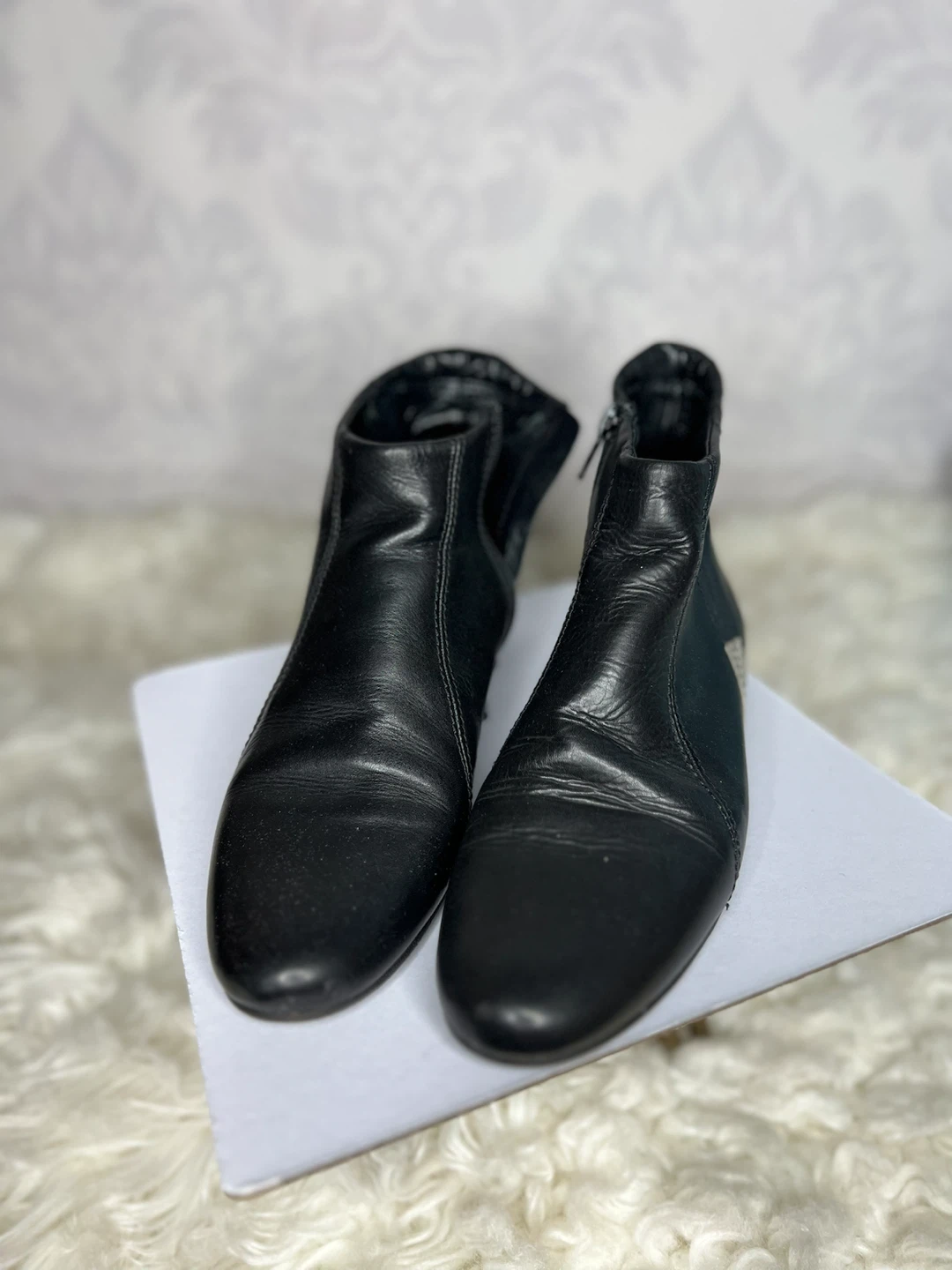 Black Leather Ankle Boots - photo 5