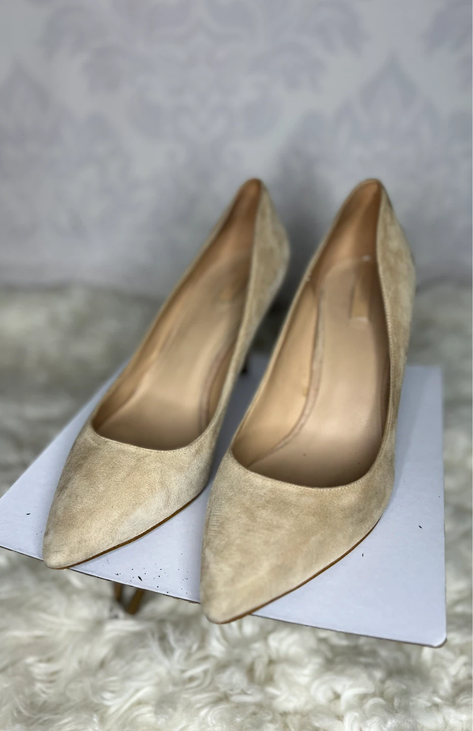 Tan Suede Stiletto Pumps - photo 2