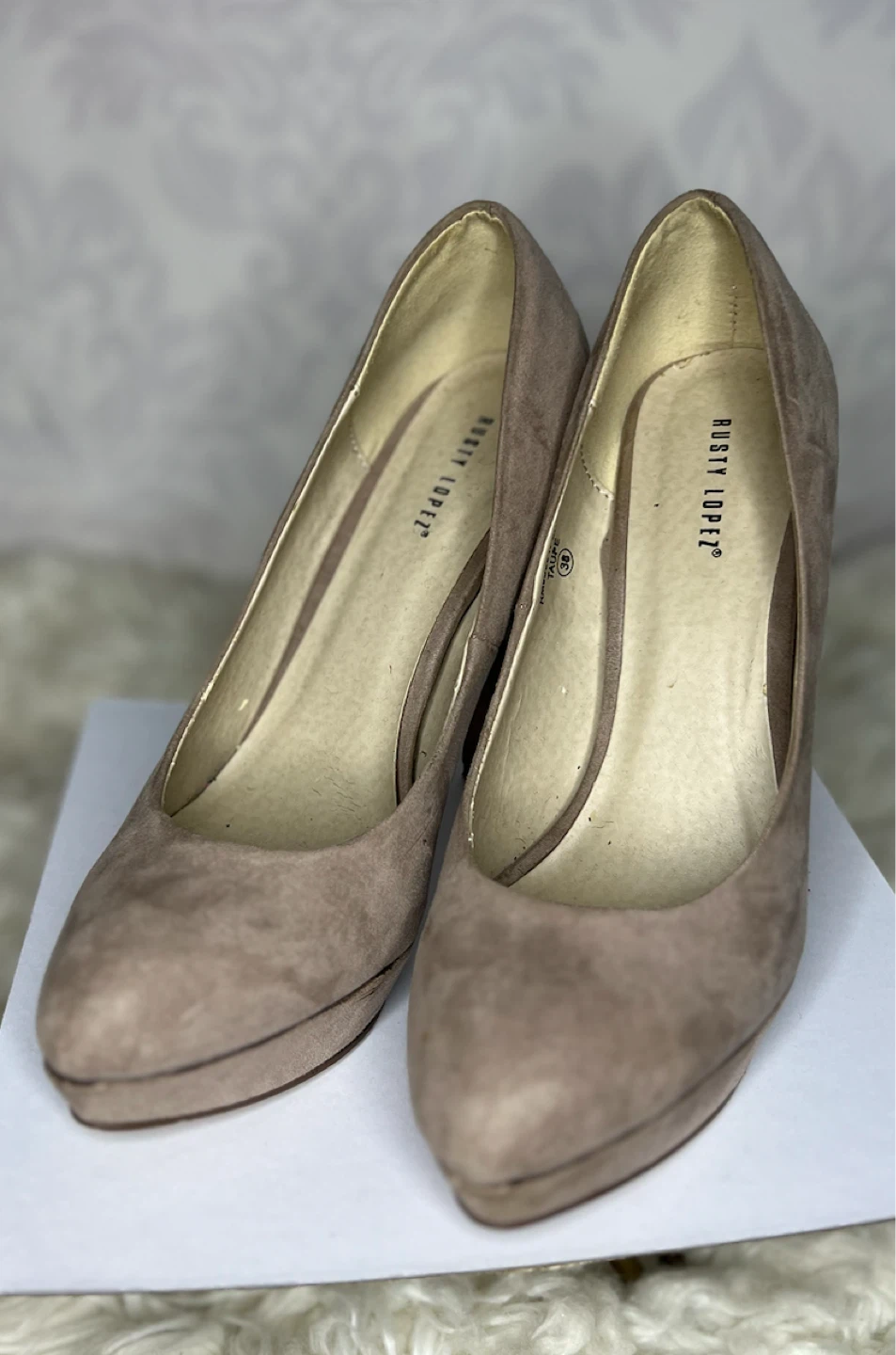 Rusty Lopez Taupe Studded Heels - photo 4