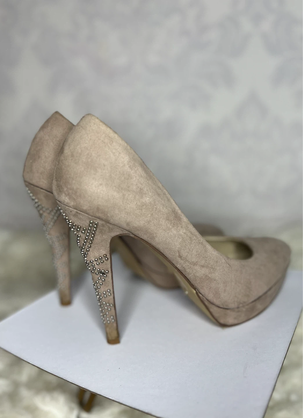 Rusty Lopez Taupe Studded Heels - photo 5