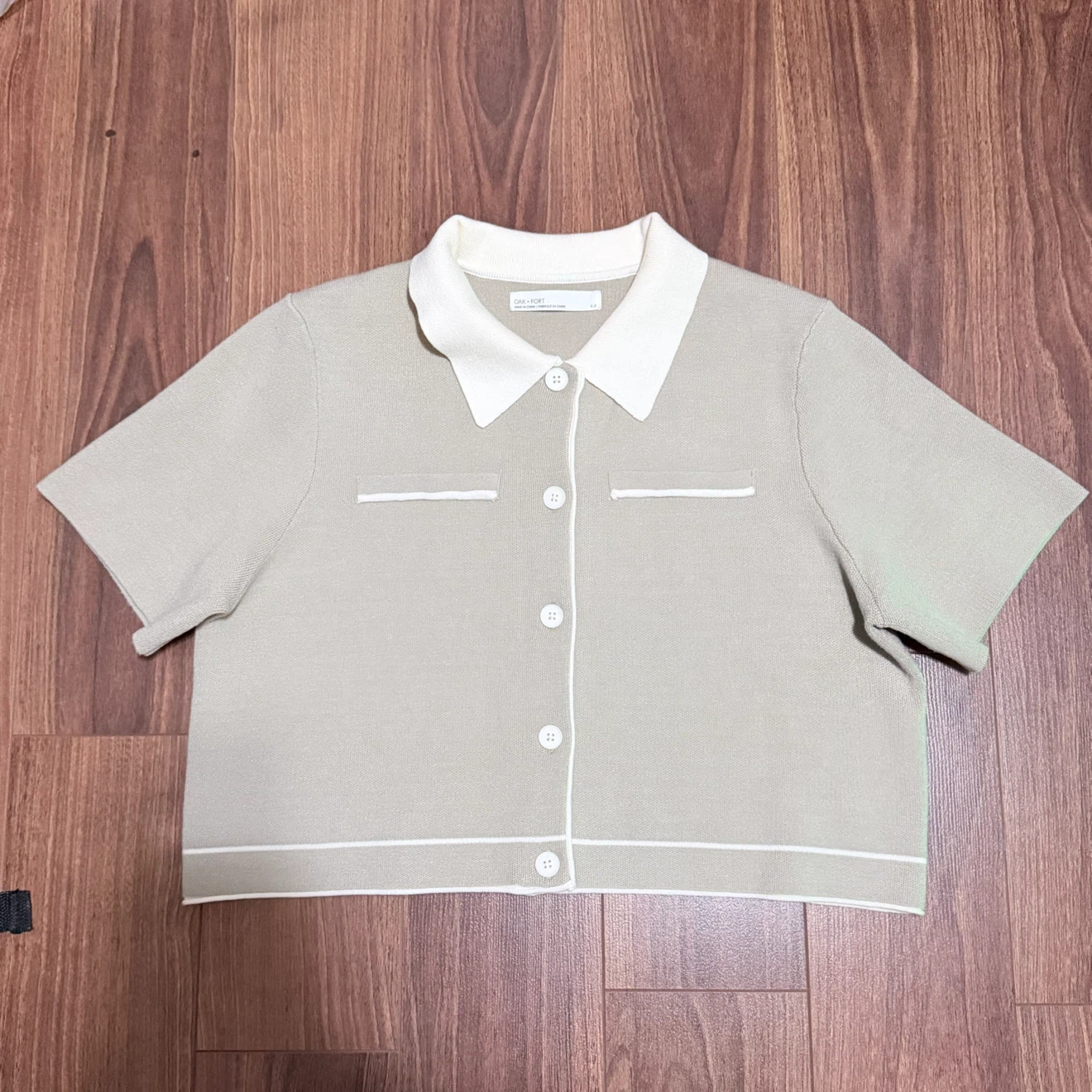 Oak + Fort Collared Knit Top - photo 2