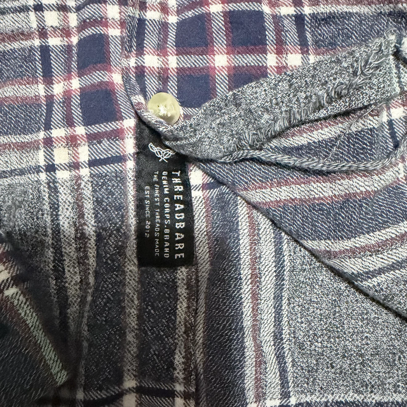 Threadbare Plaid Flannel Shirt Medium - photo 2