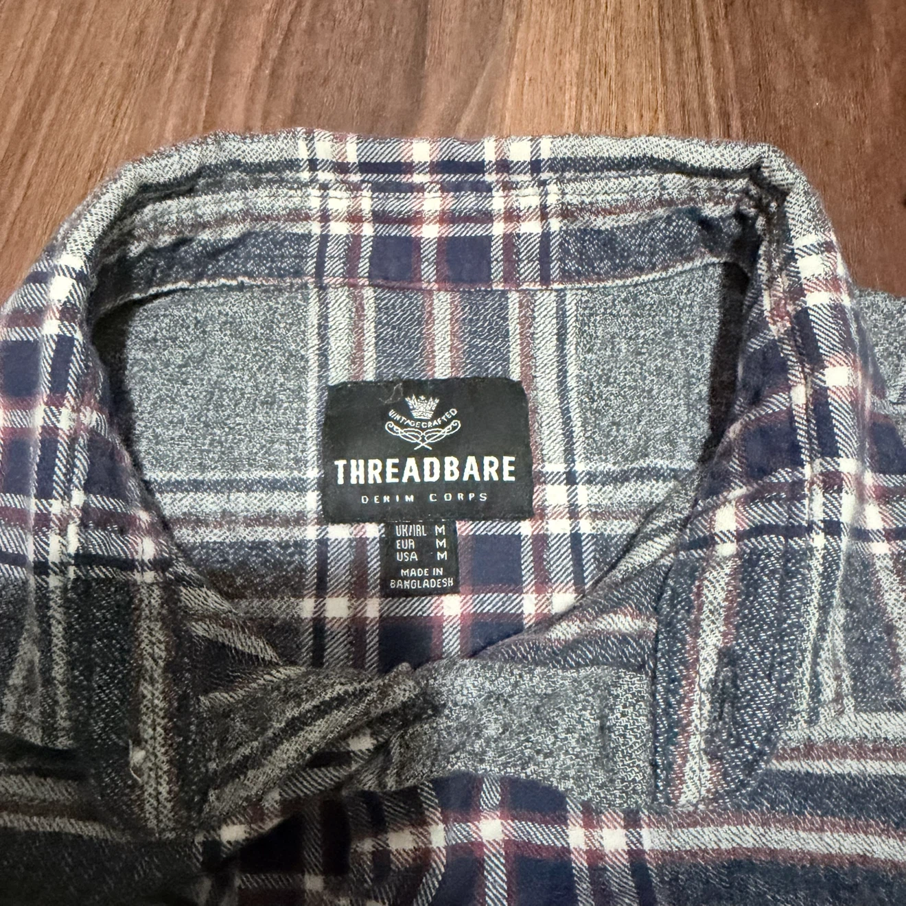 Threadbare Plaid Flannel Shirt Medium - photo 4