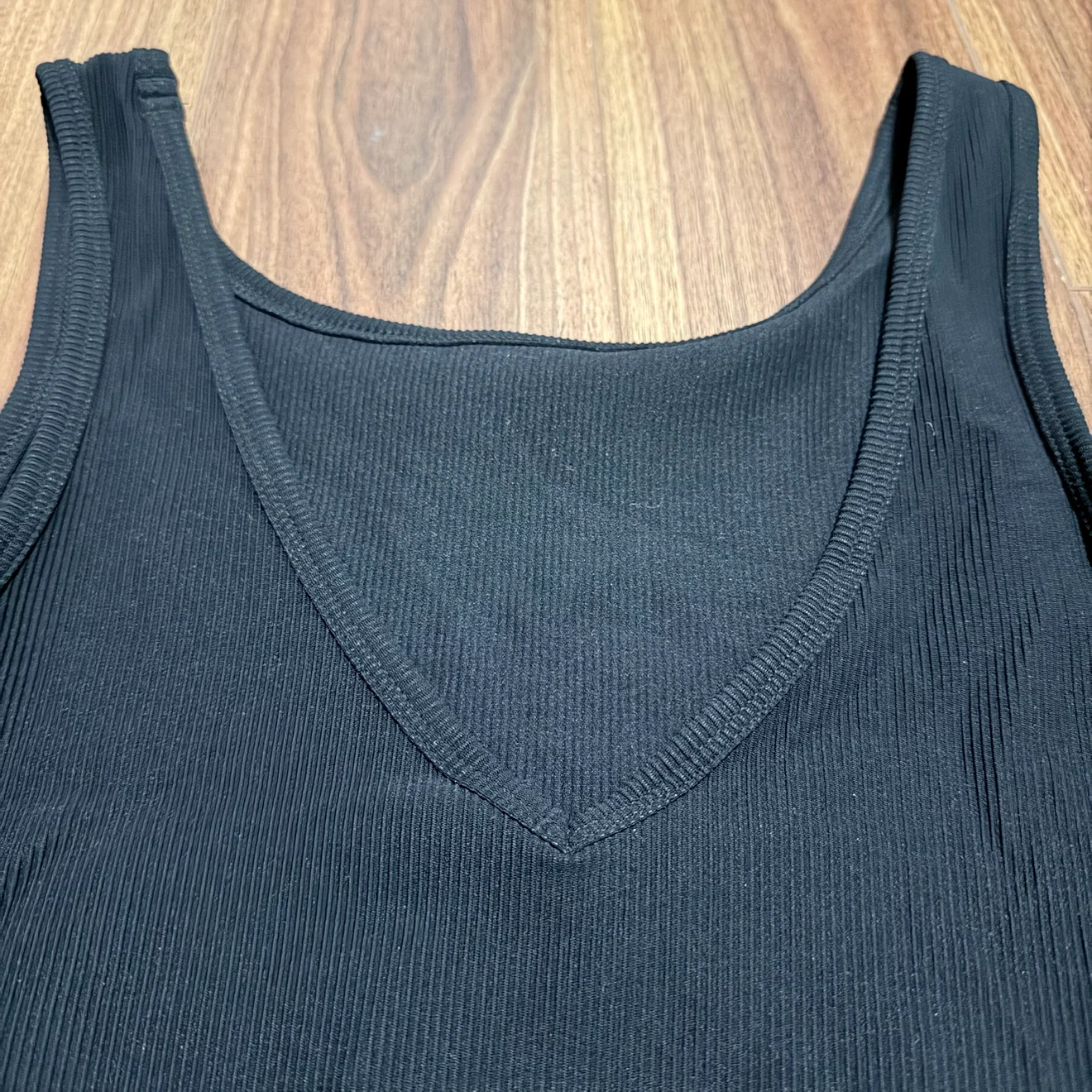 Black ribbed athletic crop top Medium - photo 2