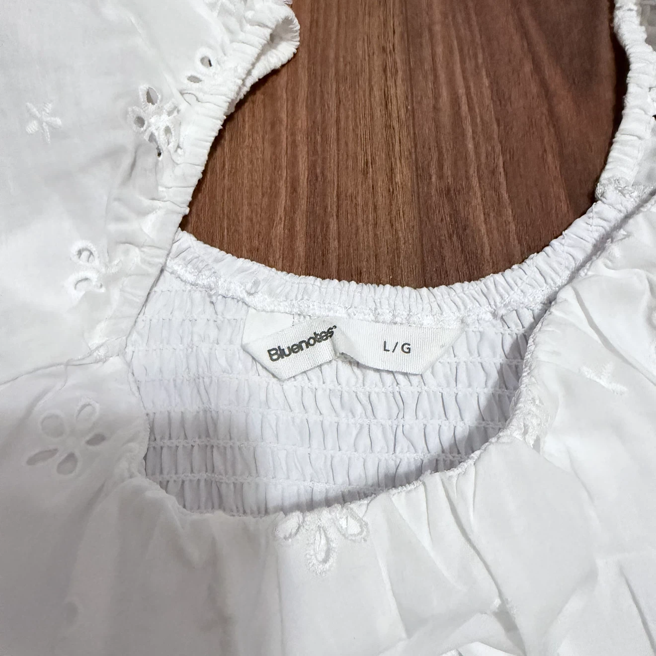 Bluenotes White Eyelet Dress Large - photo 4