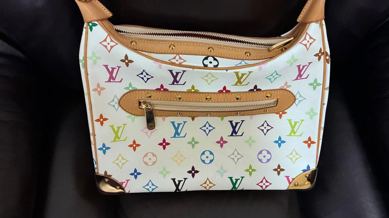 Louis Vuitton White Multicolor Monogram Canvas Boulogne Bag