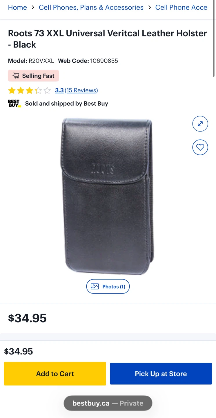 Roots 73 XXL Universal Vertical Leather Holster - photo 2