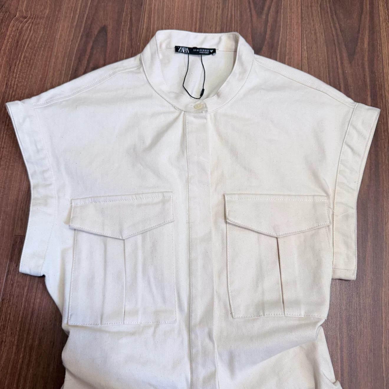 Zara Off-White Utility Dress - photo 4